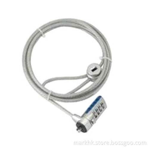 Computer lock with Transparent PVC Casing and Code Type Tapered End